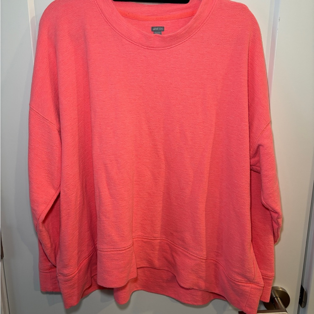Aerie Coral Pink Oversized Sweatshirt